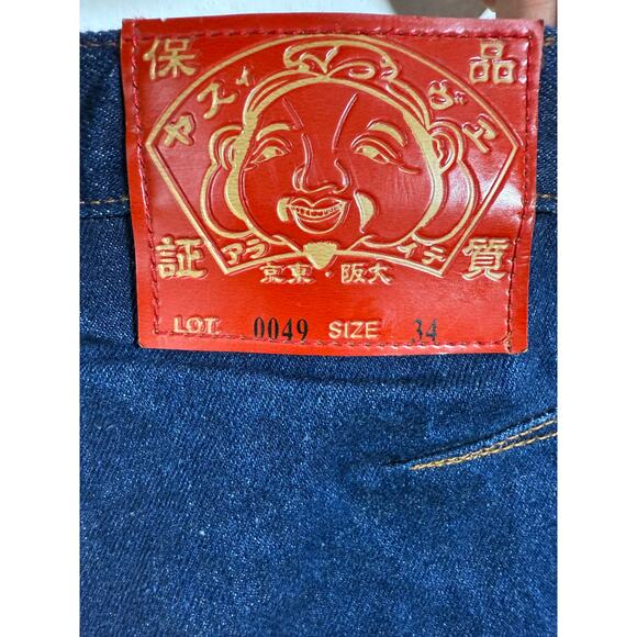 Evisu Heritage Selvedge Jeans 34x32 – Rare Painted Pocket Japanese Denim - Picture 8 of 15